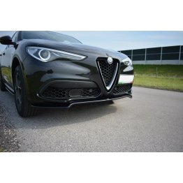 Накладка сплиттер на передний бампер на Alfa Romeo Stelvio